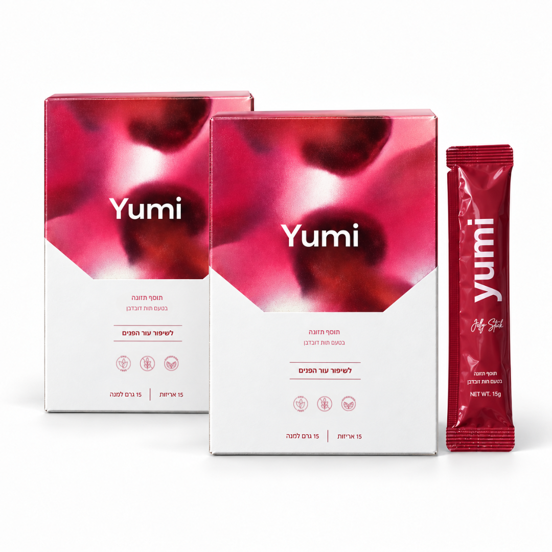 ג'לי קולגן YUMI – מארז זוגי של 30 ג'לי סטיקים
