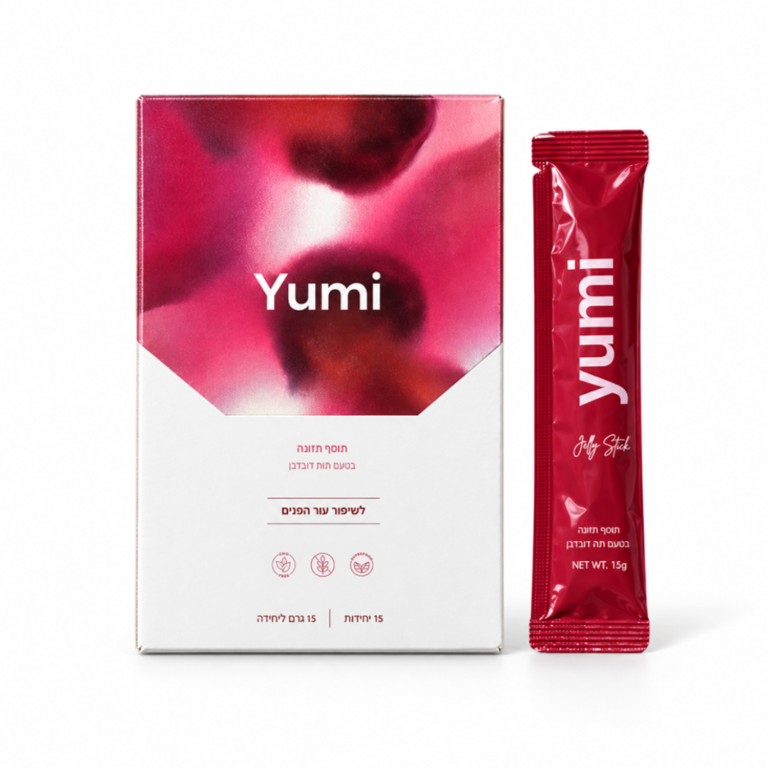 ג'לי קולגן YUMI – מארז יחיד של 15 ג'לי סטיקים